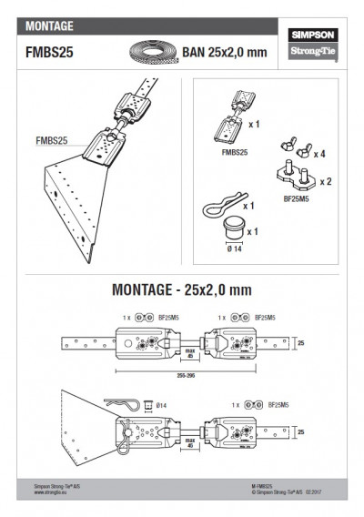 Monteringsanvisning M-FMBS25-01