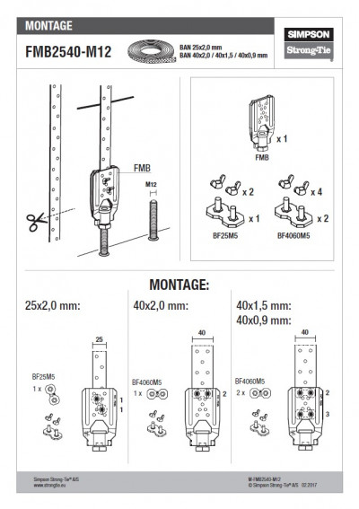 Monteringsanvisning M-FMB2540-M12-01