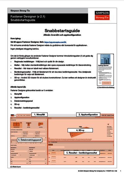 Snabbstartsguide Fastener Designer - SE